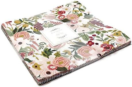Garden Party Layer Cake (42 Pieces) by Rifle Paper Co. for Cotton and Steel 10 x 10 inches (25.4 cm x 25.4 cm) Fabric Squares DIY Quilt Fabric Deals
