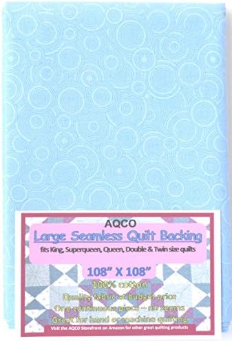 Quilt Backing, Large, Seamless, Light Blue Rings C48494-A07 Deals